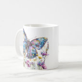 Butterfly & Wildflowers Koffie Mok (Voorkant links)