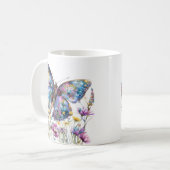Butterfly & Wildflowers Koffie Mok (Voorkant links)
