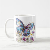 Butterfly & Wildflowers Koffie Mok (Links)