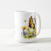 Butterfly & Wildflowers Koffie Mok (Voorkant rechts)