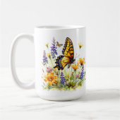 Butterfly & Wildflowers Koffie Mok (Links)