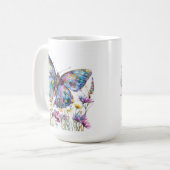 Butterfly & Wildflowers Koffie Mok (Voorkant links)