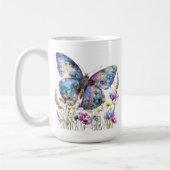 Butterfly & Wildflowers Koffie Mok (Links)