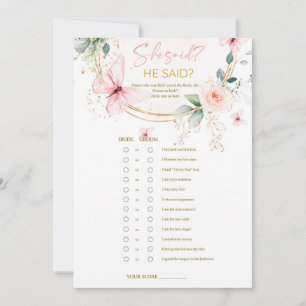 Butterfly Wildflowers zei hij dat ze een spel zei Kaart