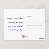 Butterfly Wind Dance Dank u Briefkaart (Achterkant)