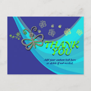 Butterfly Wind Dance Dank u Briefkaart