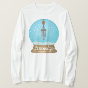 Butterfly windchime snow globe unique whimsical t-shirt