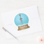 Butterfly windchime wereldbol lentezomer ronde sticker (Envelop)