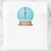 Butterfly windchime wereldbol lentezomer ronde sticker (Tas)