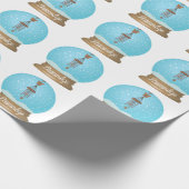 Butterfly windchime wereldbol uniek grillig cadeaupapier (Hoek)