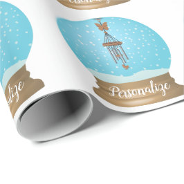 Butterfly windchime wereldbol uniek grillig cadeaupapier