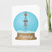 Butterfly windchime wereldbol uniek grillig kaart (Voorkant)