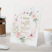 Butterfly Wine Raffle Vrijgezellenfeest Sign Reclamebord Met Voetstuk (Insitu)