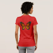 Butterfly Wings Dames T-shirt Cute Butterfly T-shi (Achterkant volledig)