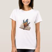 Butterfly Wings Emerging from an Open Book T-shirt (Voorkant)