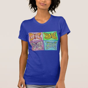 Butterfly Wings Inspirerend Word Art Tee Shirts