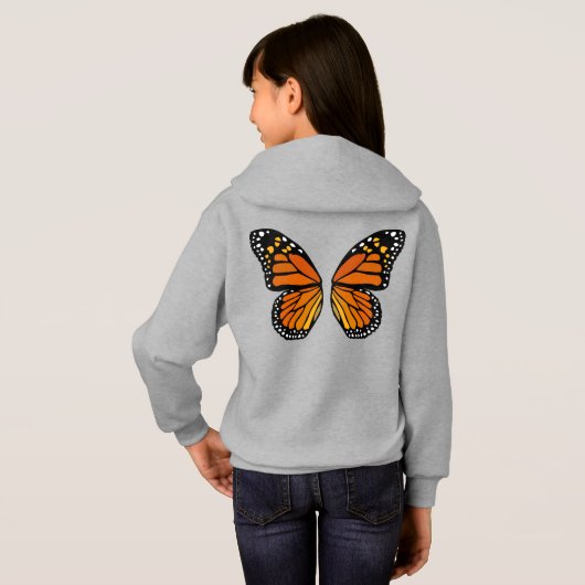 Butterfly Wings Kinder Hoodie Leuk Hooded Sweatshi (Achterkant volledig)