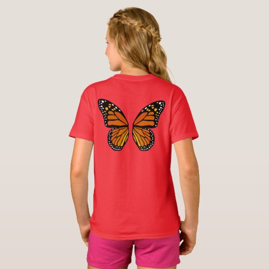 Butterfly Wings Kinder T-shirts Leuke Organische T (Achterkant volledig)