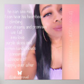 Butterfly Wings Poem van Ahsek Novel Poster (Voorkant)