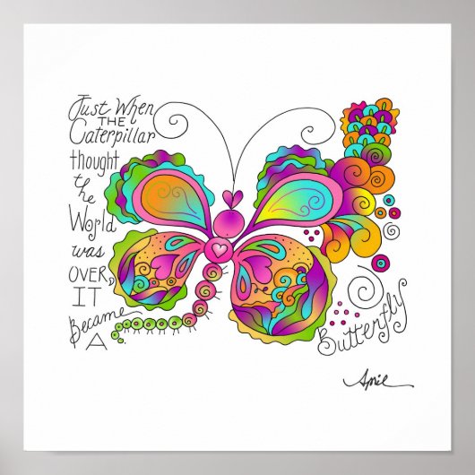 BUTTERFLY WINGS Poster door April McCallum (Voorkant)