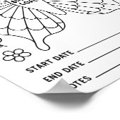 Butterfly Wings Savings Challenge Tracker Poster (Hoek)