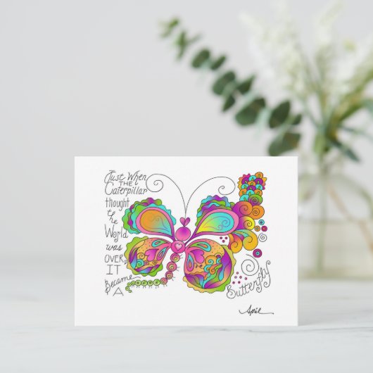 BUTTERFLY WINGS van April McCallum Briefkaart (Staand voorkant)