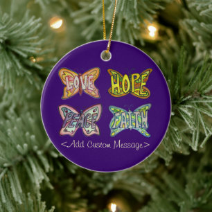 Butterfly Wings Word Art Hanger Ornamenten