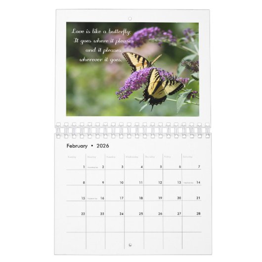 Butterfly Wisdom 2016 Kalender (Feb 2026)