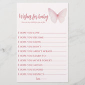Butterfly Wishes voor Baby Kaart (Voorkant)