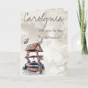 BUTTERFLY WISHING GOED BRIDESMAID INVITE