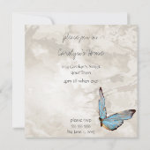 BUTTERFLY WISHING GOED WEDDING KAART (Achterkant)