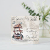 BUTTERFLY WISHING GOED WEDDING KAART (Staand voorkant)