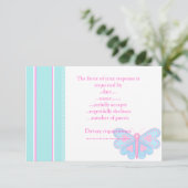 BUTTERFLY WISHT RSVP KAART (Staand voorkant)