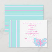 BUTTERFLY WISHT RSVP KAART (Voorkant / Achterkant)