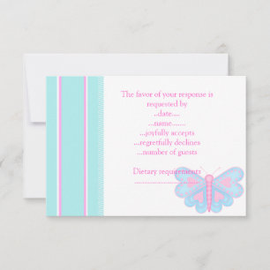 BUTTERFLY WISHT RSVP KAART