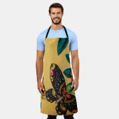 Butterfly with a bush kitchen apron schort (Gedragen)