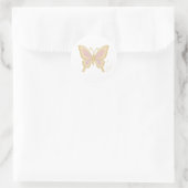 Butterfly with Pearlescent Wings Ronde Sticker (Tas)