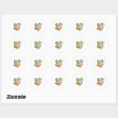 Butterfly with Soap bubbles Ronde Sticker (Vel)