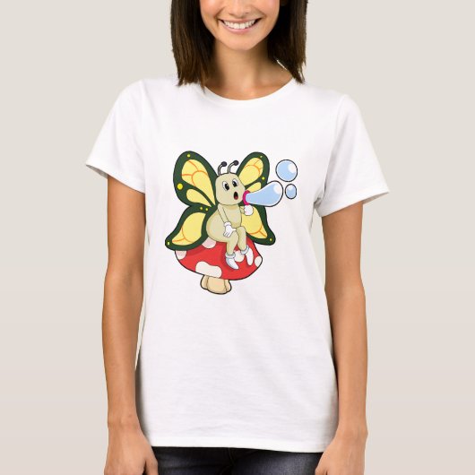 Butterfly with Soap bubbles T-shirt (Voorkant)