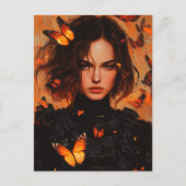 Butterfly Woman-Briefkaart Briefkaart (Voorkant)