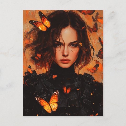 Butterfly Woman-Briefkaart Briefkaart (Voorkant)