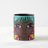 Butterfly Woman Coffee Mok (Midden)