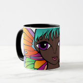 Butterfly Woman Coffee Mok (Voorkant links)