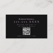 Butterfly Woman Makeup Facepating QR Code Visitekaartje (Achterkant)