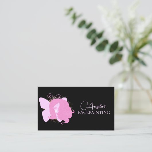 Butterfly Woman Makeup Visitekaartje (Staand voorkant)