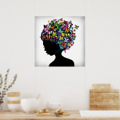 Butterfly Woman Poster (Keuken)
