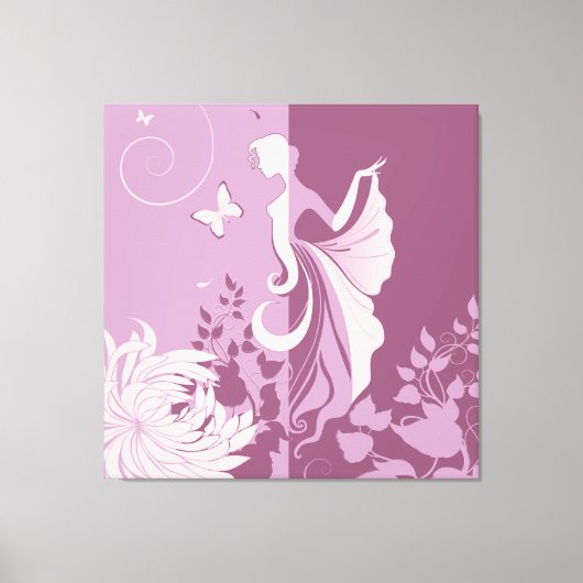 Butterfly Woman Wrapped Canvas (Voorkant)