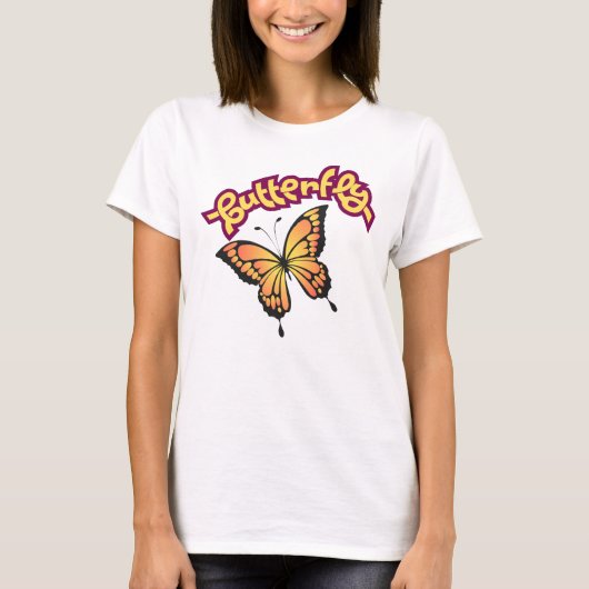 Butterfly Women Basic T-shirts (Voorkant)