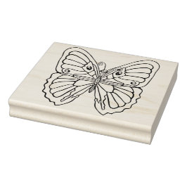 BUTTERFLY Wood Art Stamp Rubberstempel