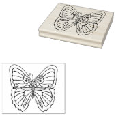BUTTERFLY Wood Art Stamp Rubberstempel (Gestempeld)